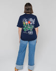 Jenna is 5'7" and wears a size M