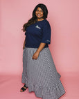 Christina is 5'4" and wears a size XL