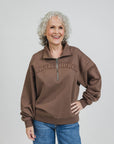 Linda Jo is 5'4" and wears a size S