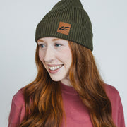 LC Leather Patch Beanie