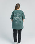 Lisa is wearing a size XL