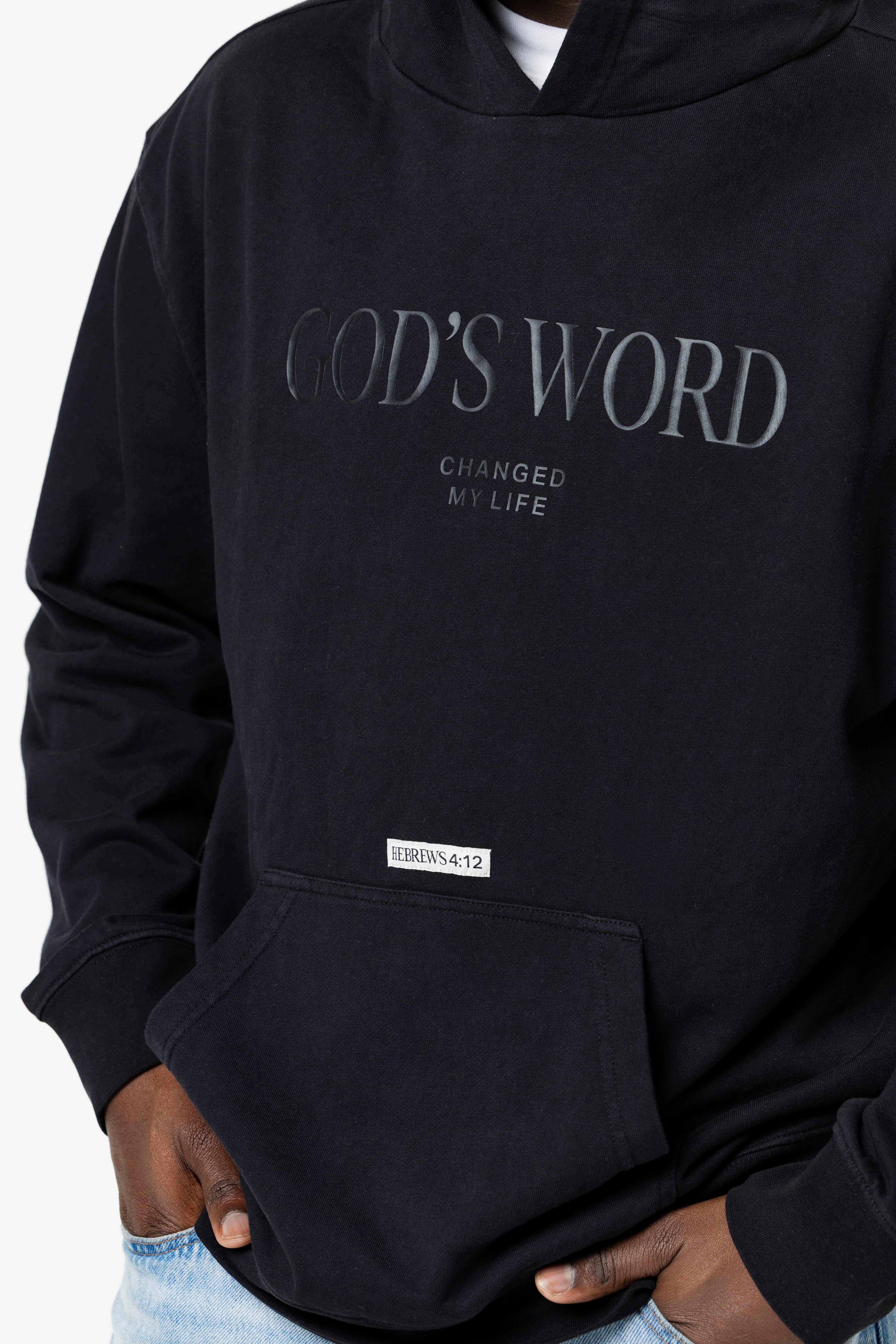 God's Word Changed My Life Black Hoodie