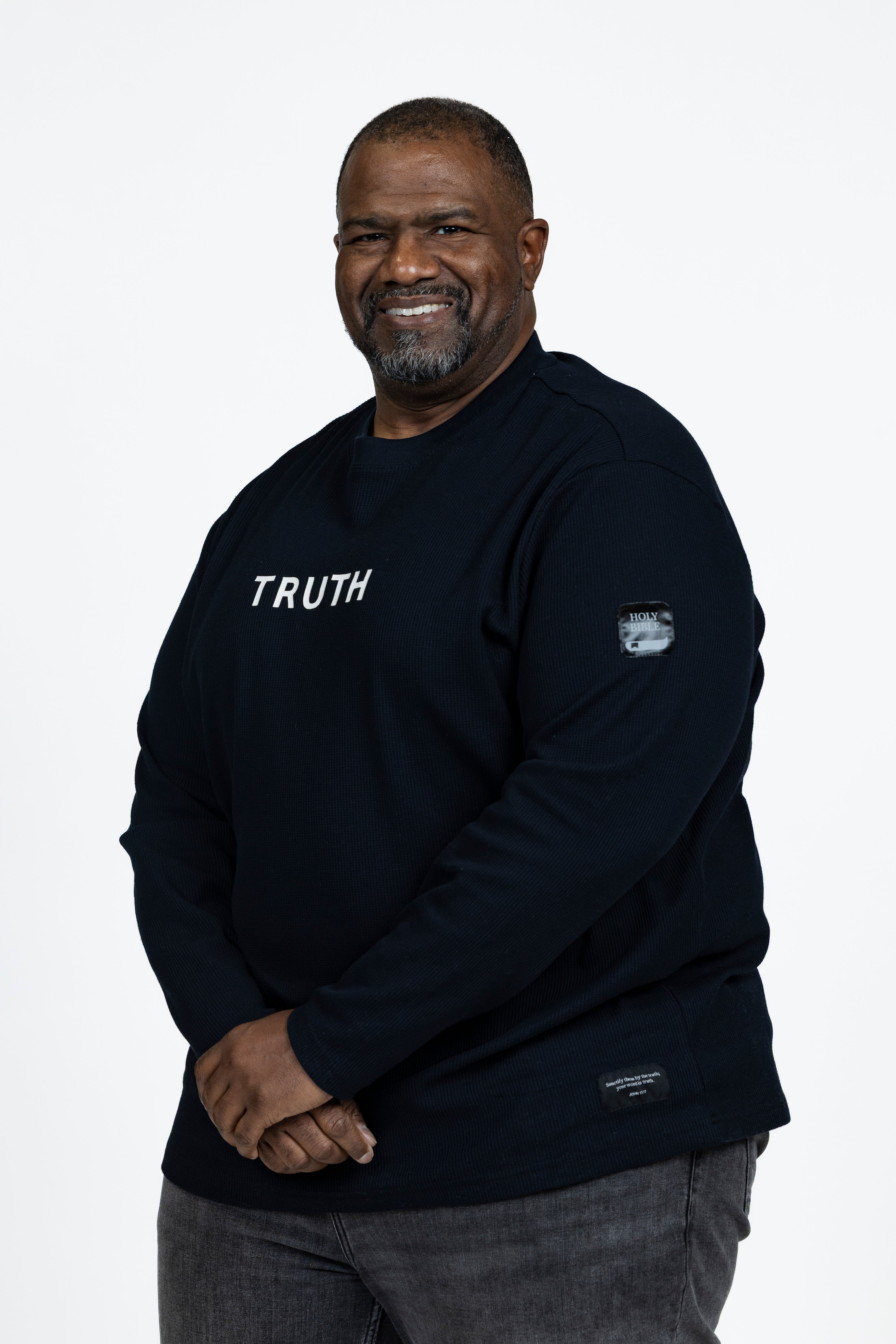 Christopher is wearing a size 3XL