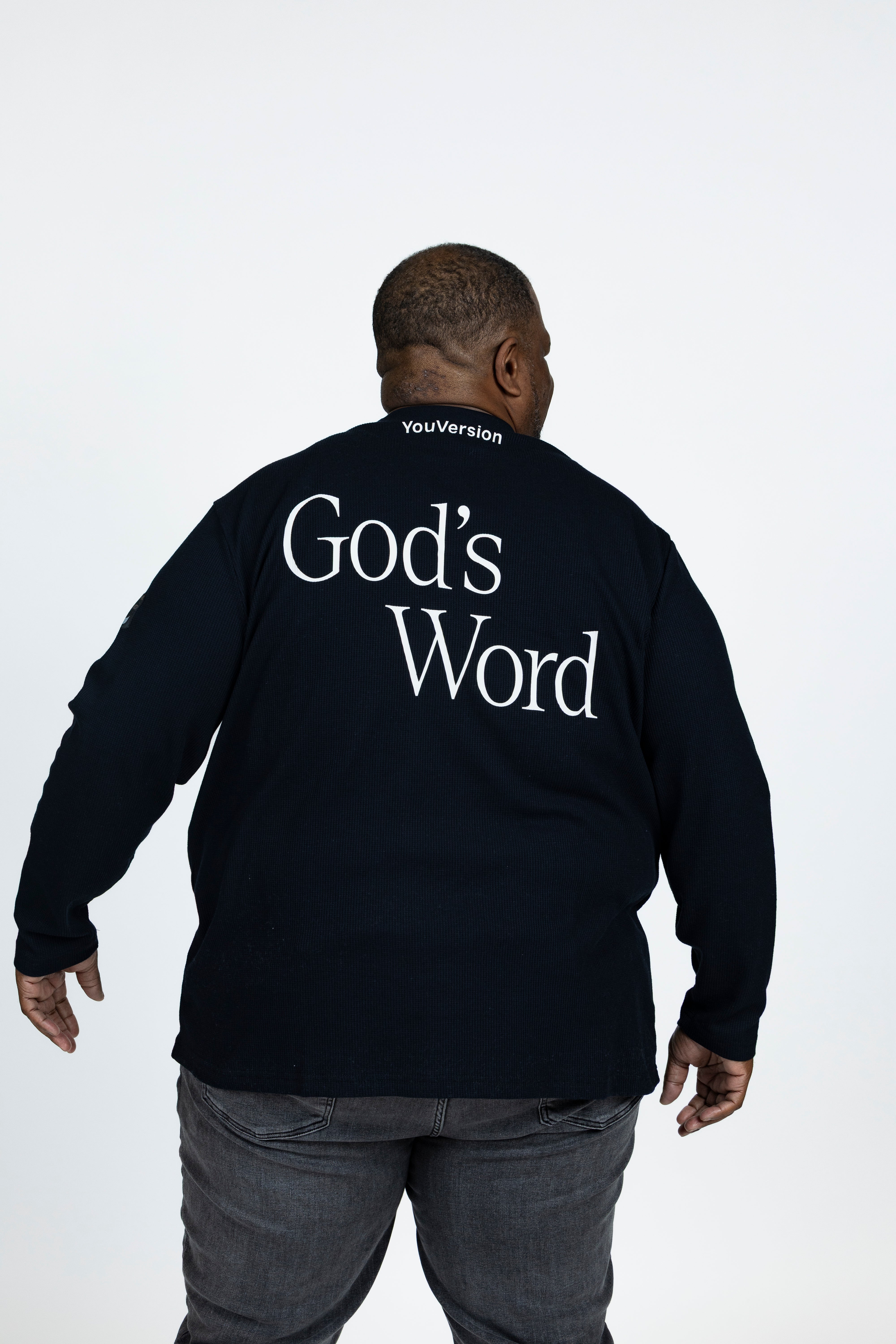 Christopher is wearing a size 3XL 