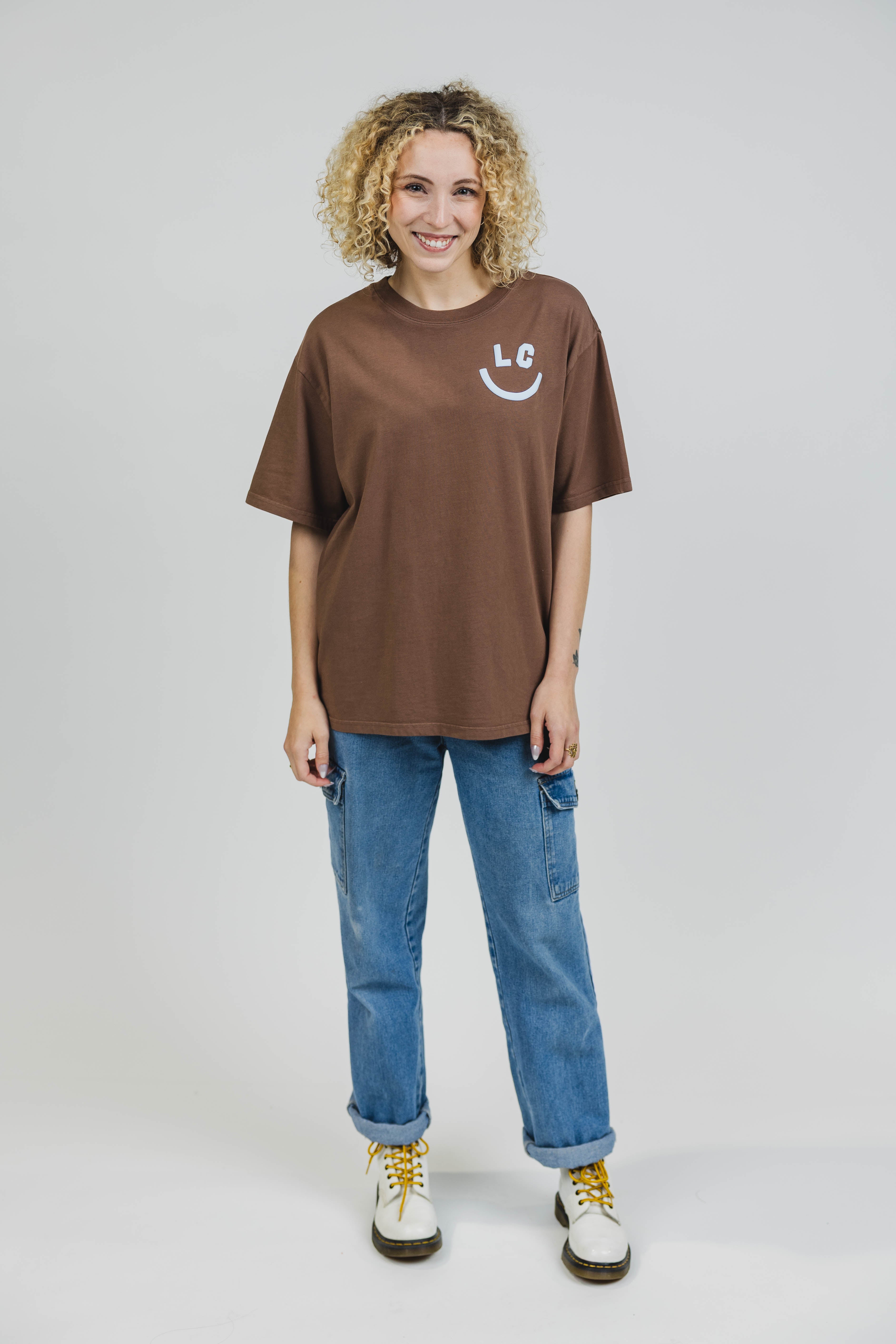 Kaylene is 5'8" and wears a size S