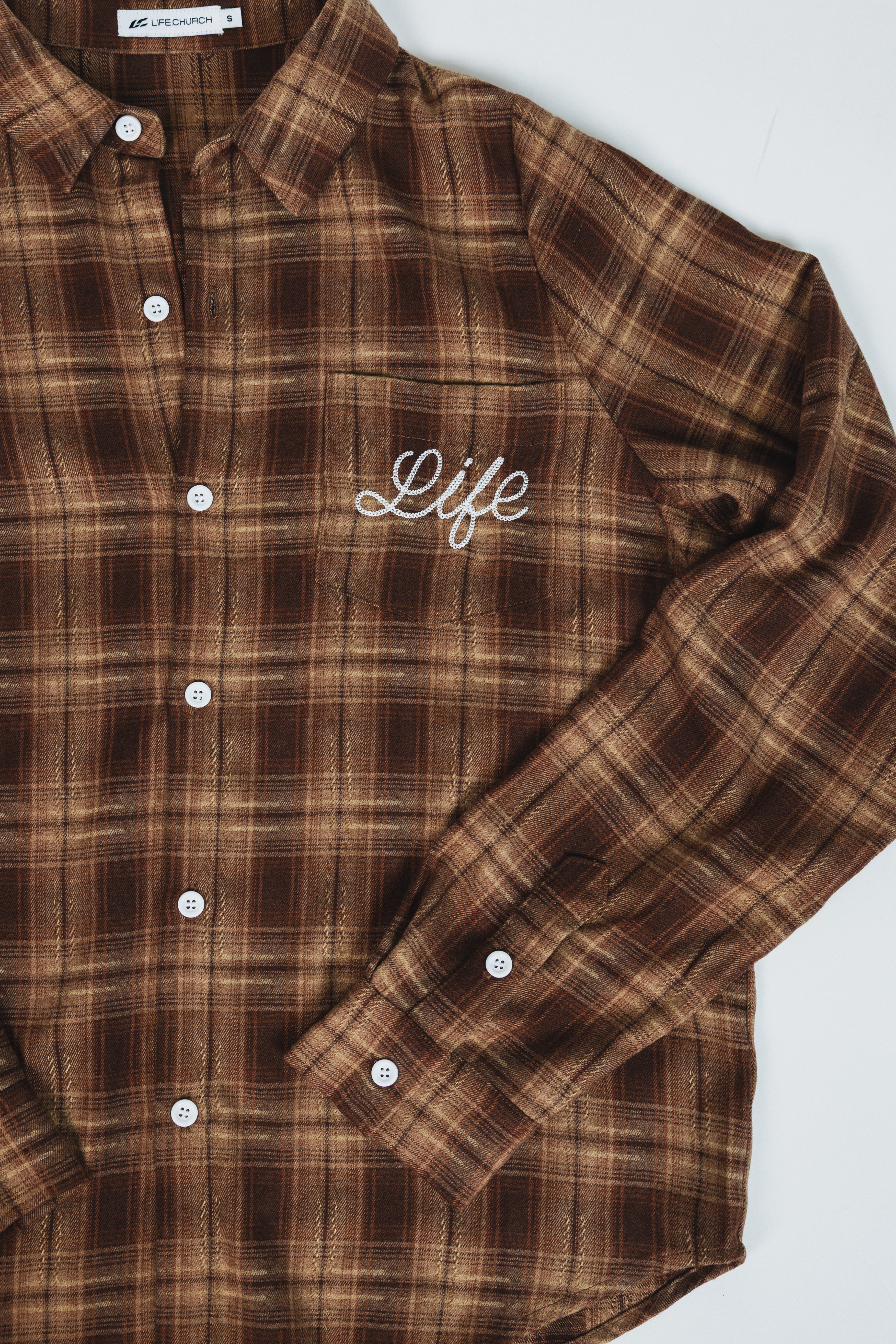 Life Chain Stitched Flannel