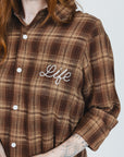 Life Chain Stitched Flannel