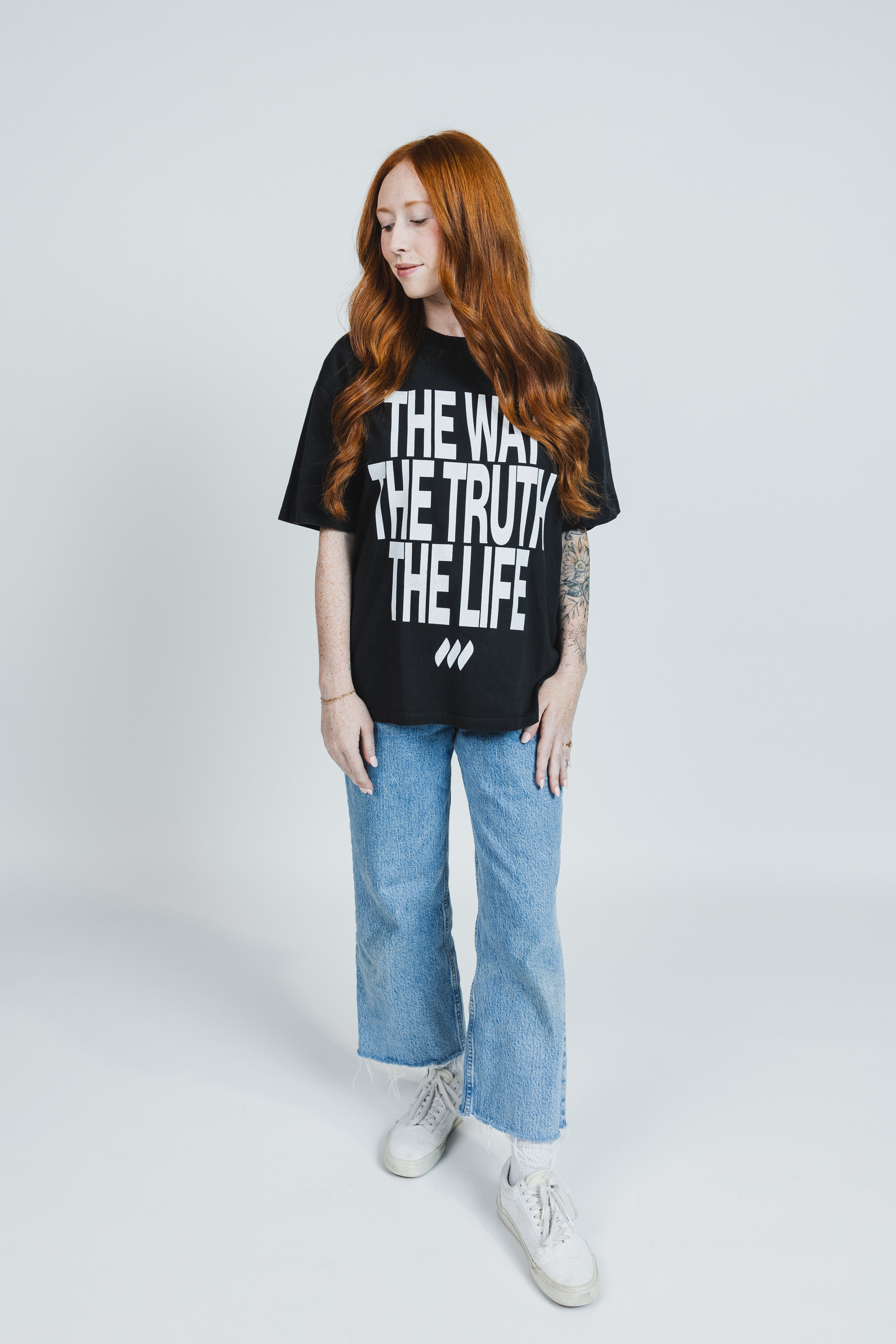 Maylee is wearing a size M