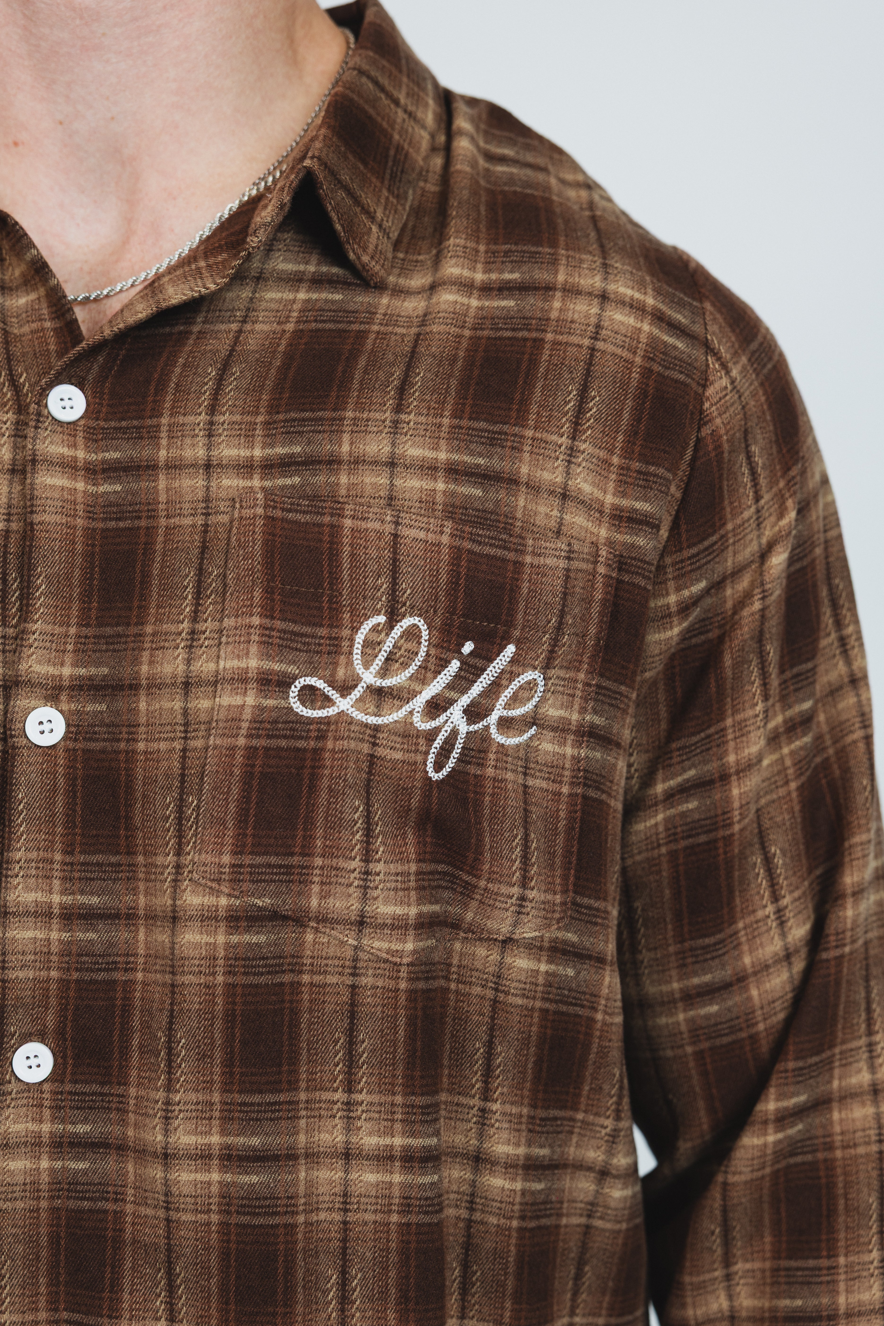 Life Chain Stitched Flannel