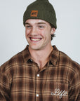 LC Leather Patch Beanie