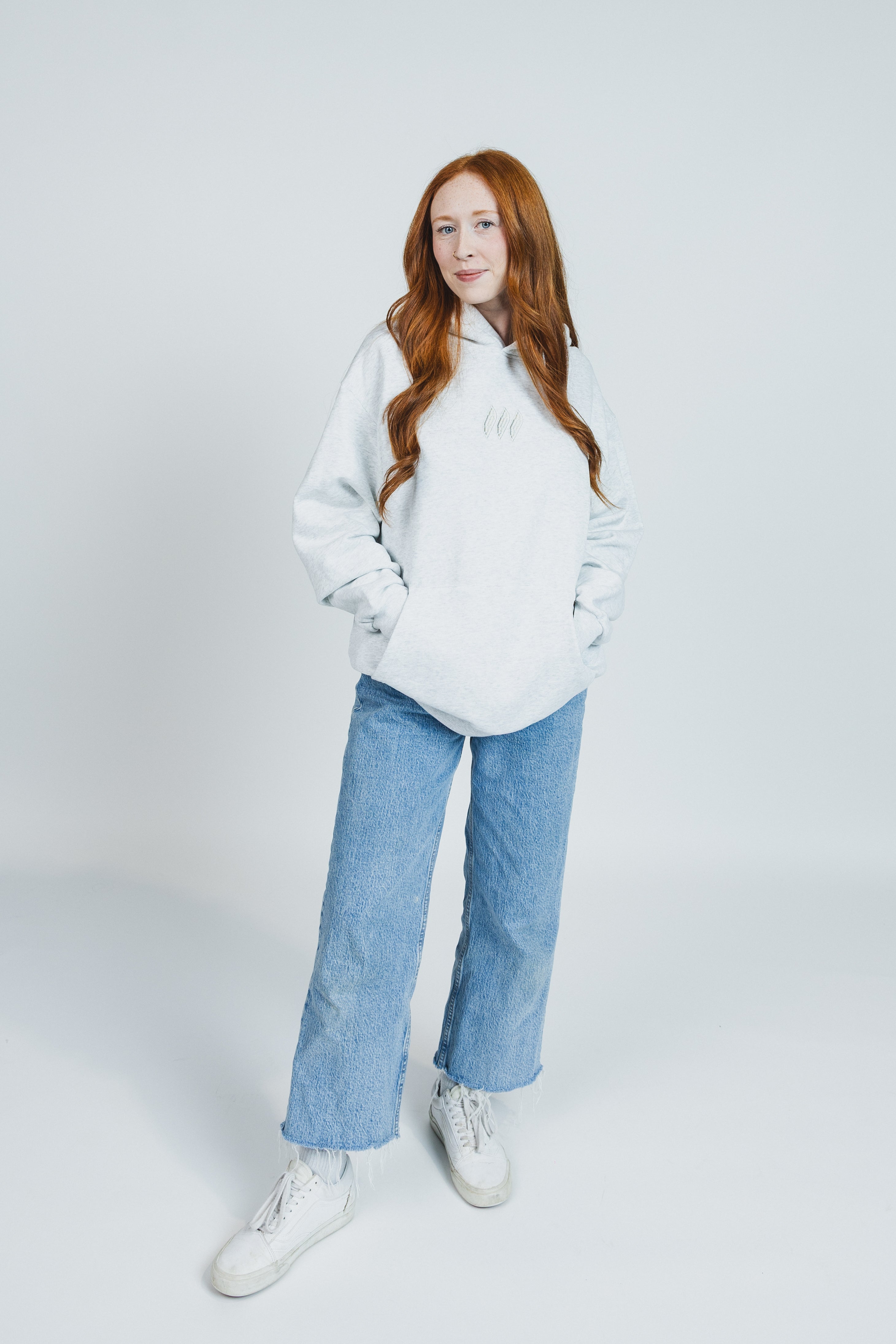 Maylee is wearing a size L