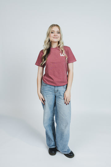 Maddie is wearing a size S
