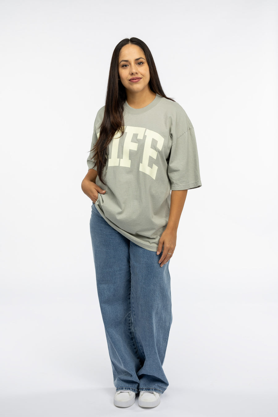Edna is 5’6” and is wearing size L