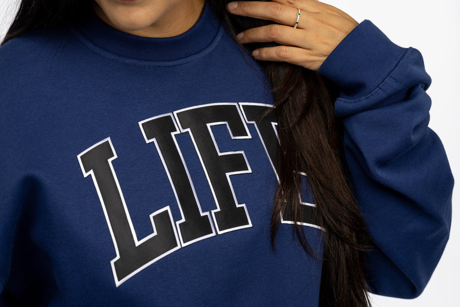 Life Embroidered Sweatshirt