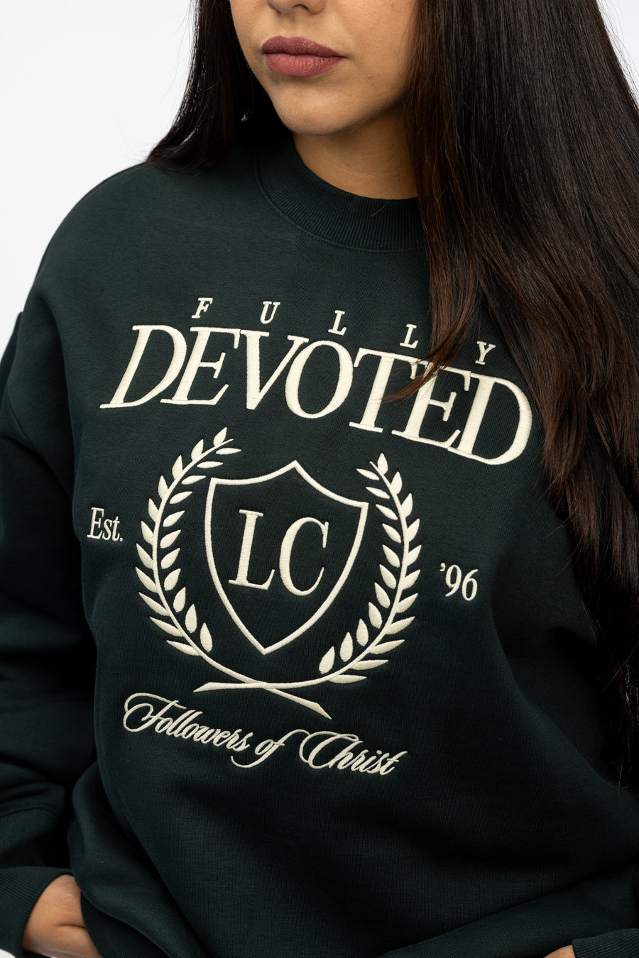 Embroidered Fully Devoted Crest Sweatshirt